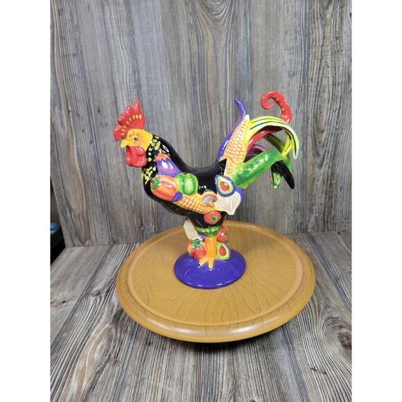 Poultry In Motion Rooster, Chicken Salad, Ceramic Figurine 10" - Picture 1 of 5